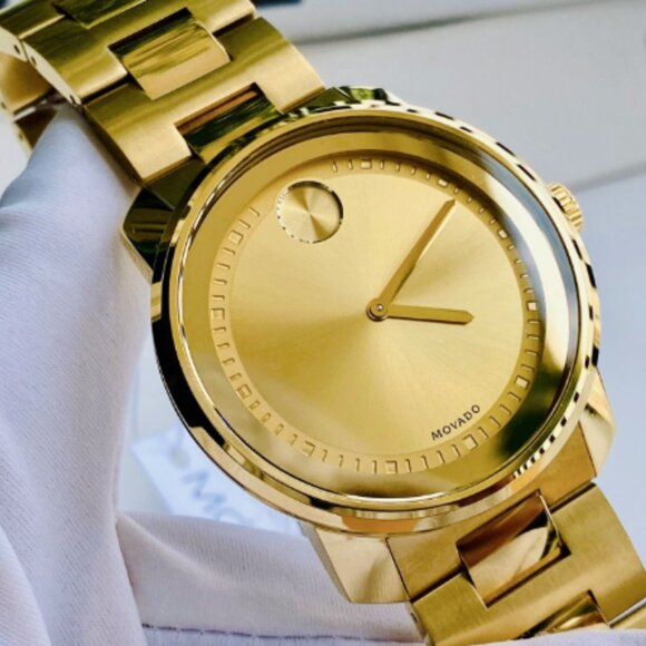 Movado Men's Gold Dial Two Tone Watch - Picture 1 of 7